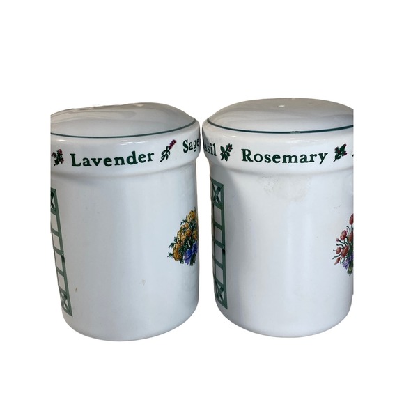Holly Holderman Lakehouse Salt & Pepper Shakers Kitchen Herbal Design - Picture 5 of 11